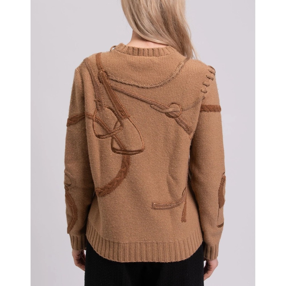 NWT Ralph Lauren Collection Bridle Crewneck Wool Jumper Purple Label Size Large - Picture 5 of 15